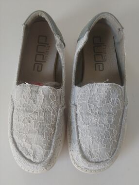 Hey Dude Lena Lace Azur Slip-On Shoes in Light Blue Size 8